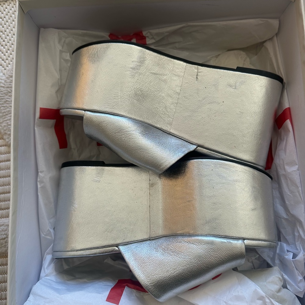 Simon Miller Metallic Platform Slides - Picture 5 of 5